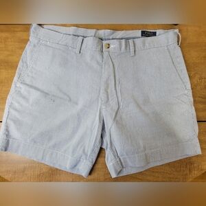 Men's Polo by Ralph Lauren Striped Shorts, Blue/White, Size 38, Pre-owned